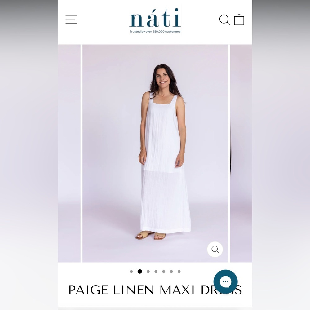 Nati White Linen Maxi Dress